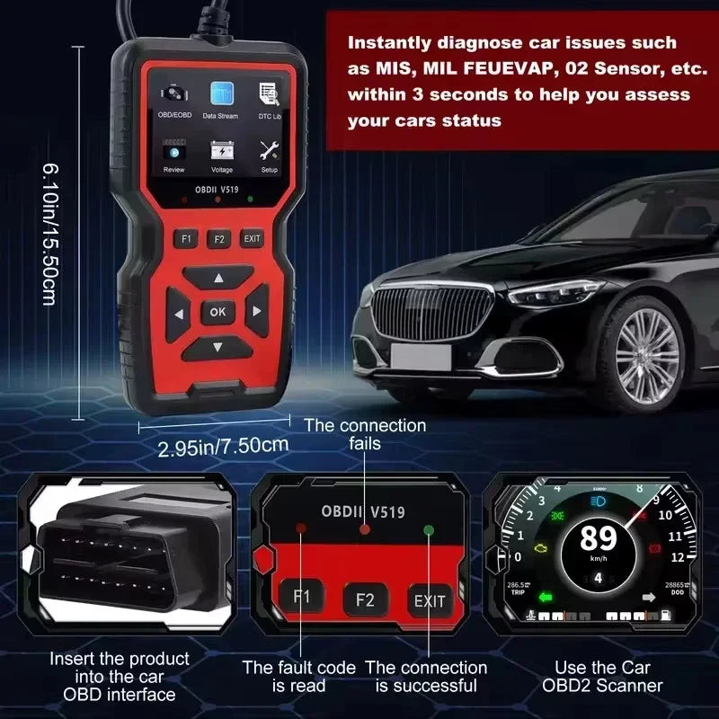 V519 OBD2 Car Diagnostic Tool