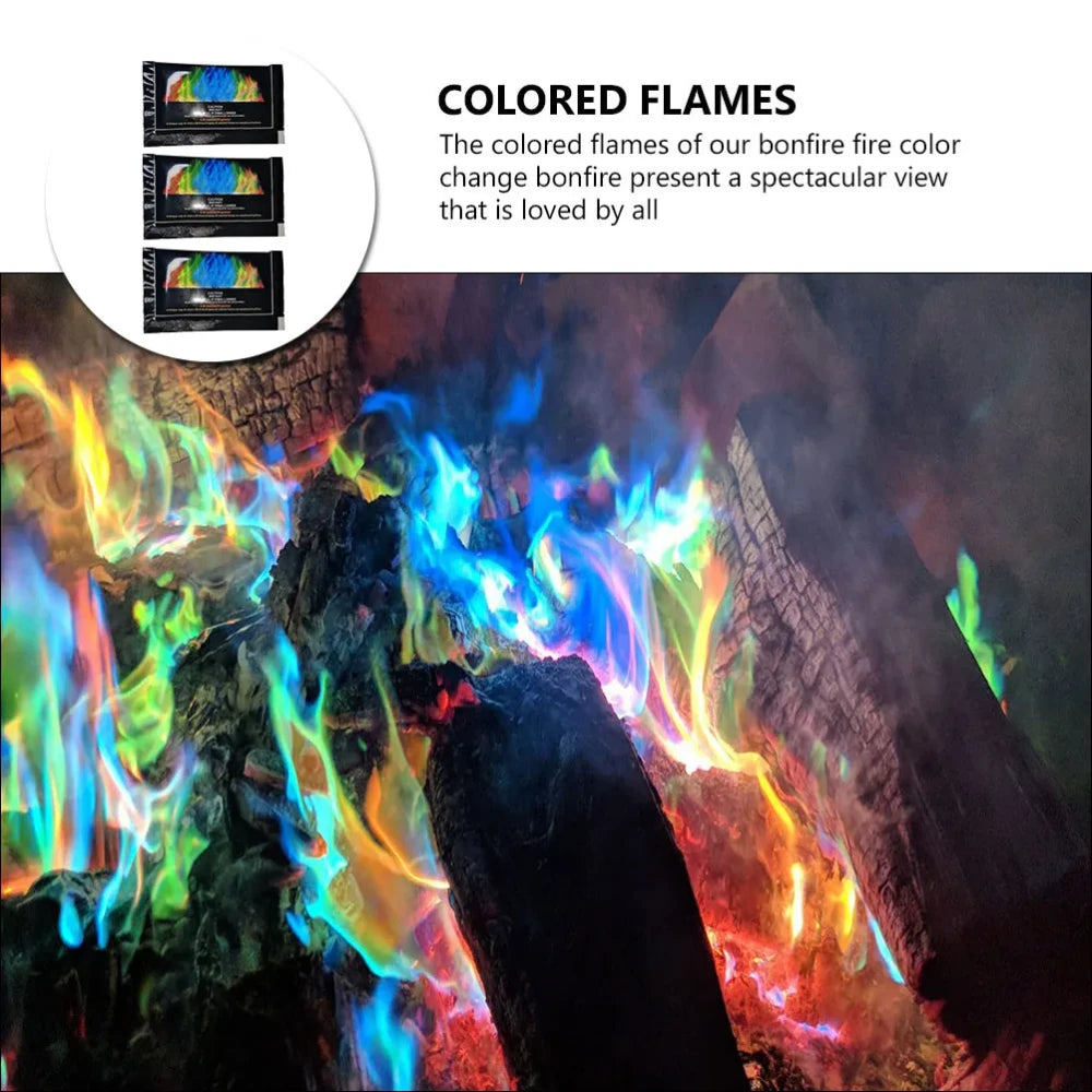 Colorful Bonfire Flame Colorant Packets