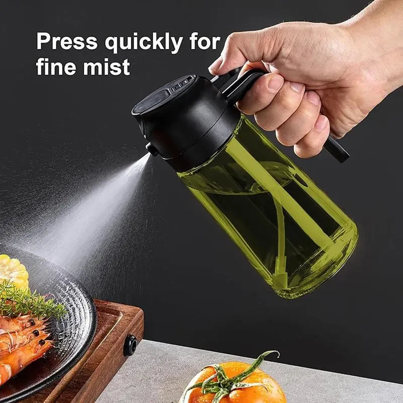 Dark Green Glass Oil Sprayer Dispenser