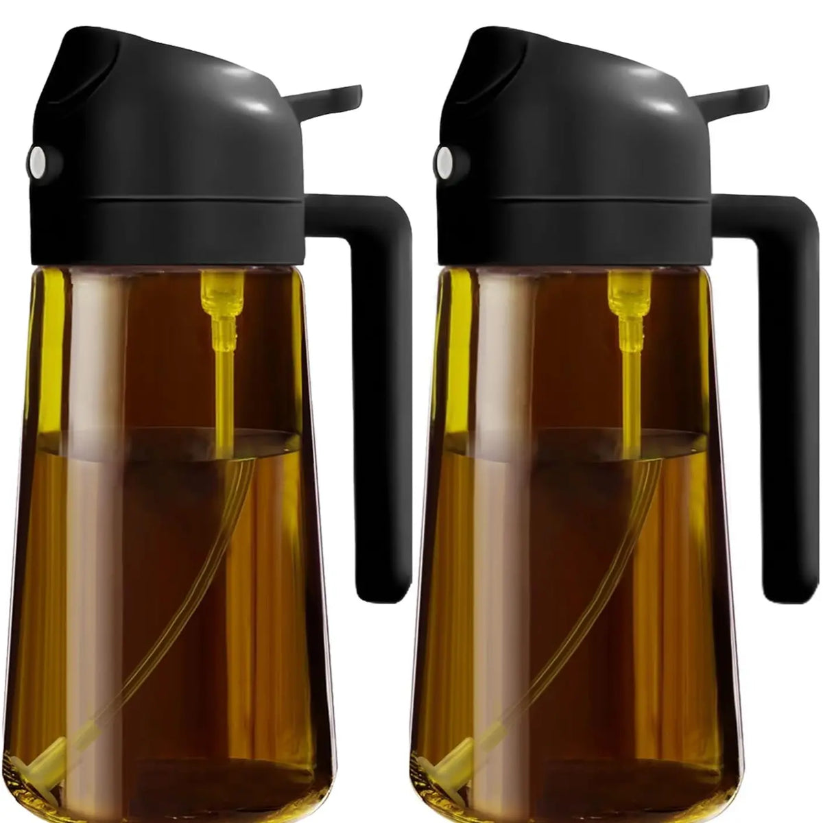 Dark Green Glass Oil Sprayer Dispenser