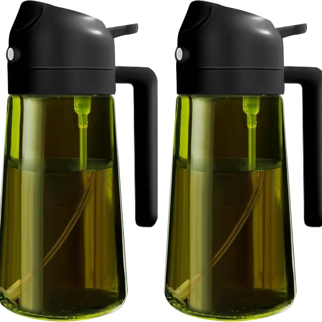 Dark Green Glass Oil Sprayer Dispenser
