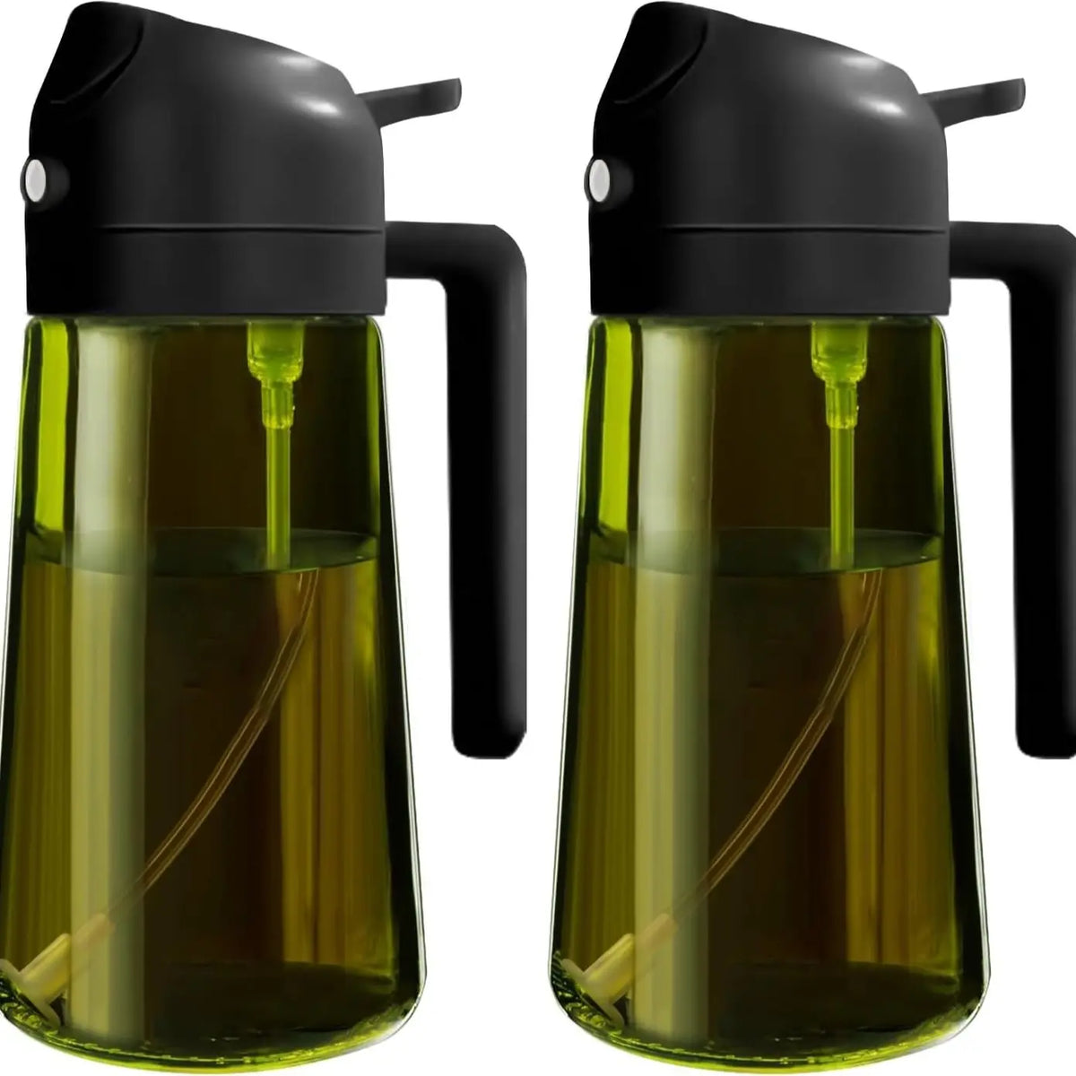 Dark Green Glass Oil Sprayer Dispenser