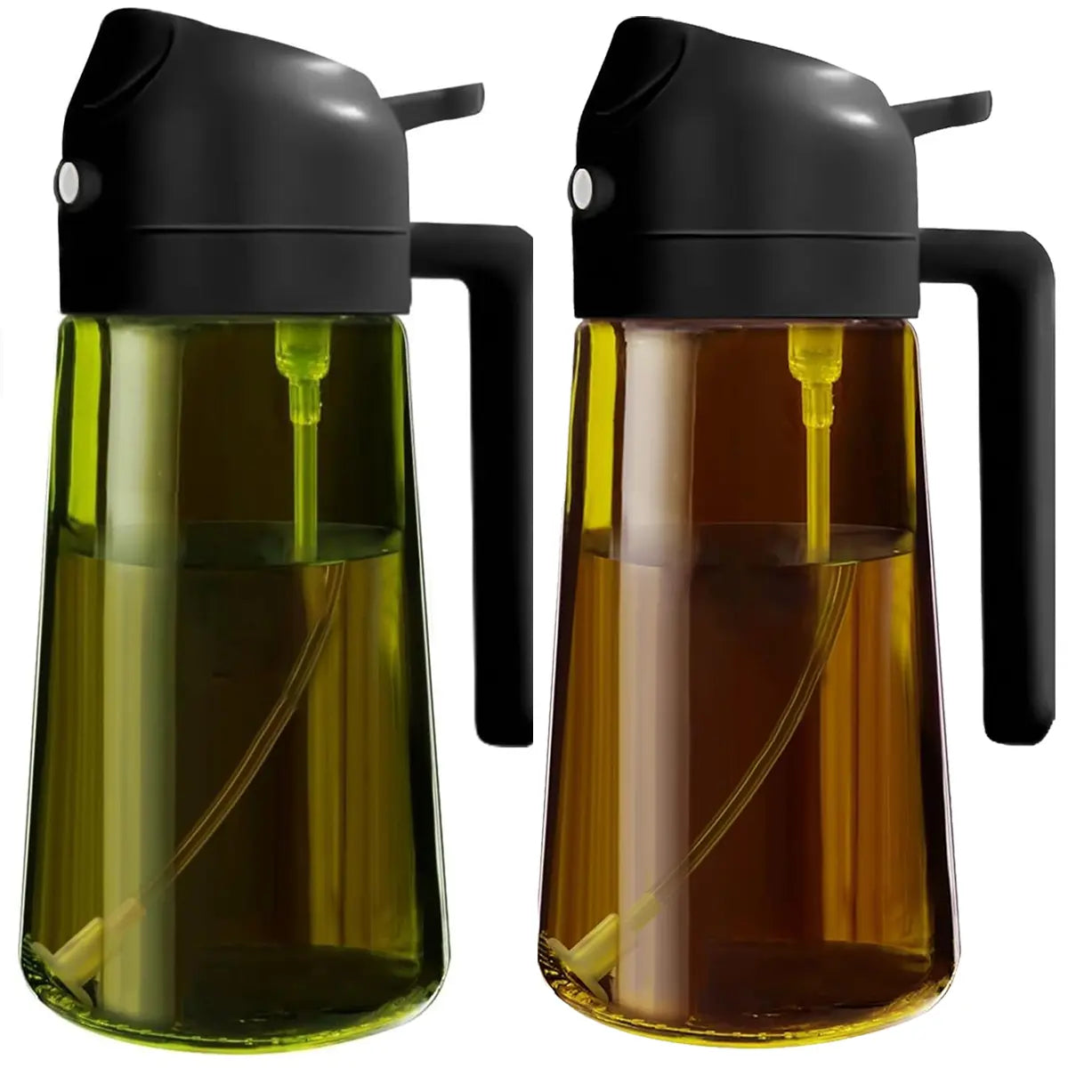 Dark Green Glass Oil Sprayer Dispenser